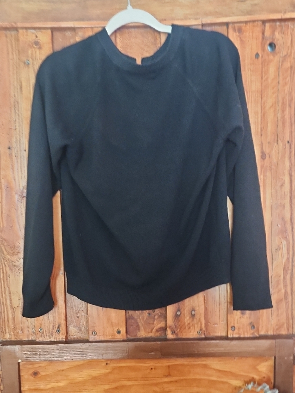 Classic Black Button-Front Women's Cardigan Sweater - Picture 3 of 3